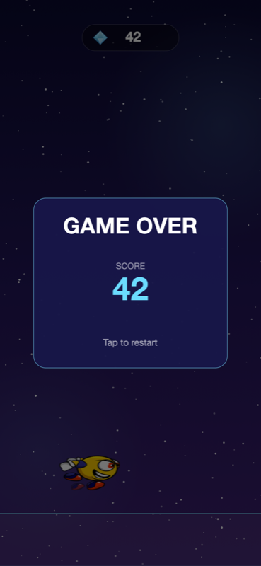 Game over screen